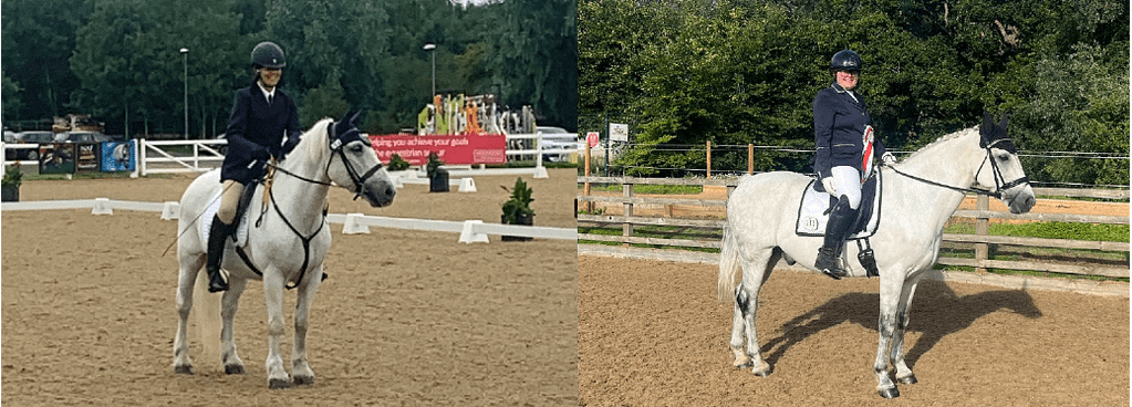 two people sitting on horses
