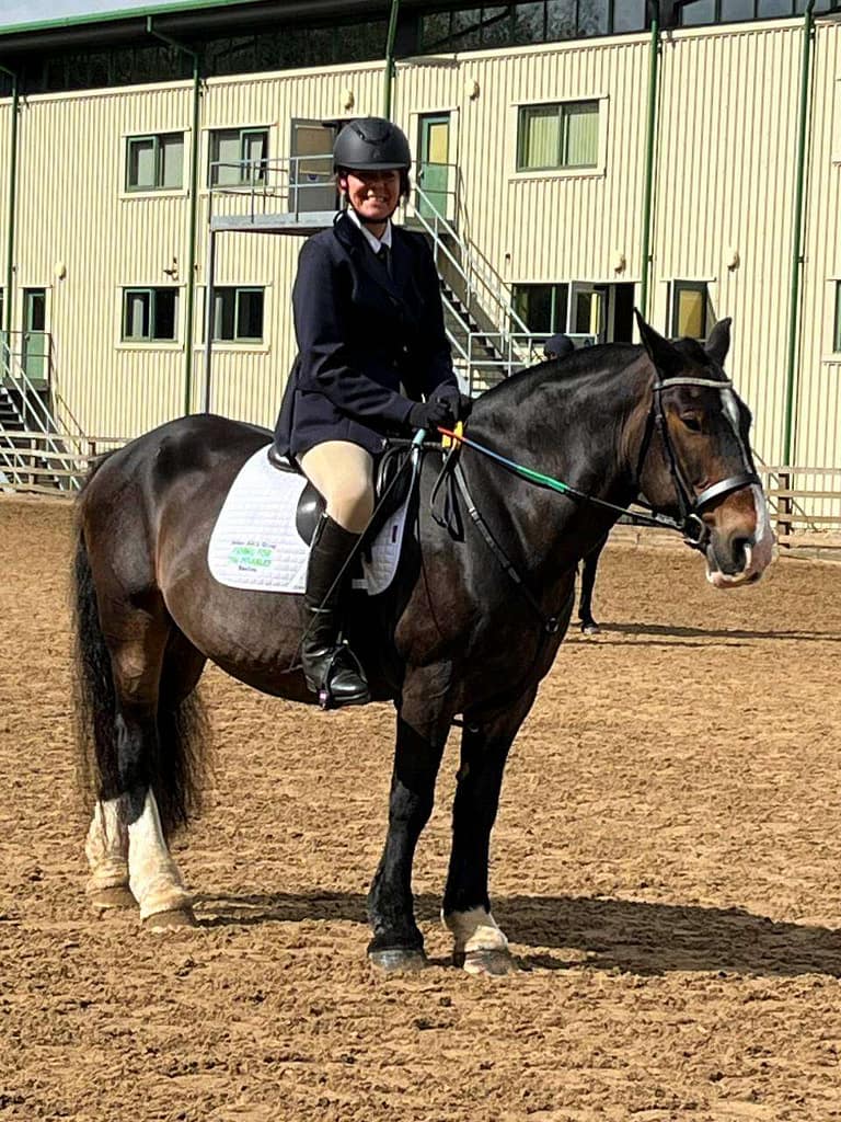Person sitting on a horse